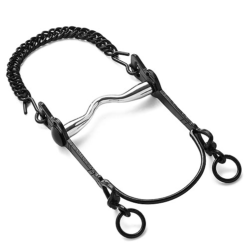 Bocado HH Vaquero Embocadura Inglesa Suave Pavonado - 12.5 cm 