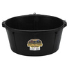Comedero de Hule Color Negro de 6.5 Gal. Con Argollas - 6.5 Galones - Con Argollas - Con Argollas