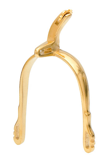 Espuela Vaquera HH Latón Gallo Curvo Ruleta Inglesa - Cromado - Cromado 