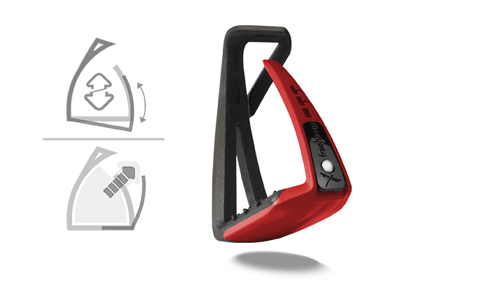 Estribos Freejump Soft Up Lite - Negro/Rojo - Negro/Rojo 