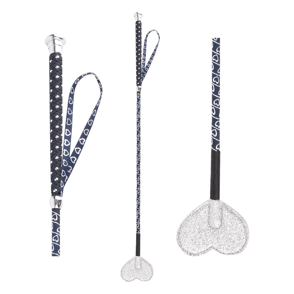 Fuete Lucky Heart Plateado/Azul Noche 65cm 