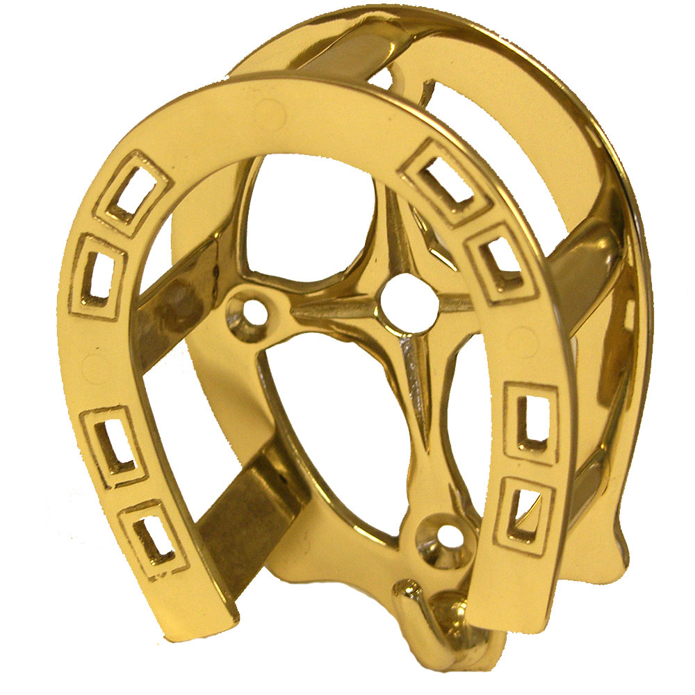Rack Para Cabezada Con Herradura Dorados 