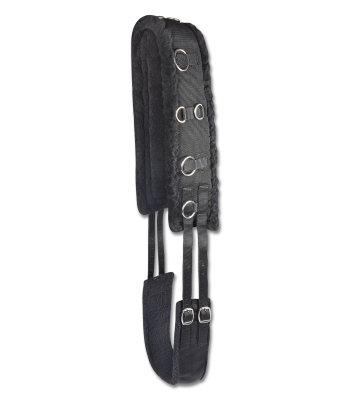 Cincho Para Tornear De Fleece Color Negro Con Argollas Talla Full