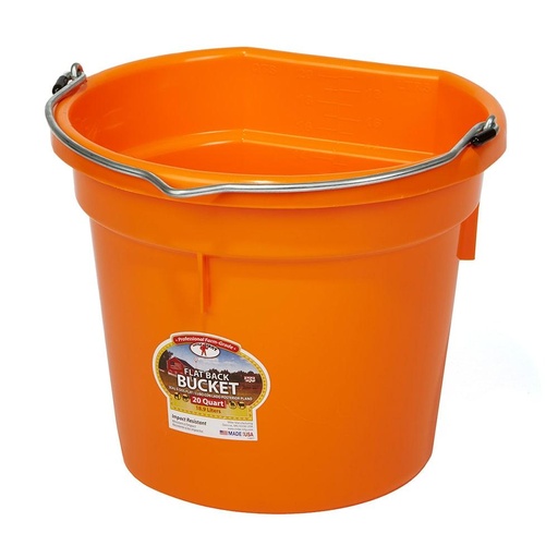 [22660545] Cubeta Flat Back 20 Qts - 20 Qts - Naranja 