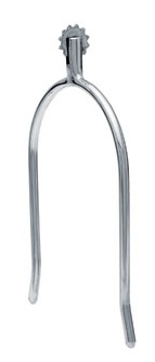 [00151103] Espuelin Sefton Inoxidable Gallo Recto Con Ruleta Con Pinchos (Par) - 25 mm 