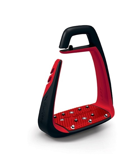[F00786] Estribos Freejump Soft Up Classic - Negro/Rojo - Negro/Rojo 