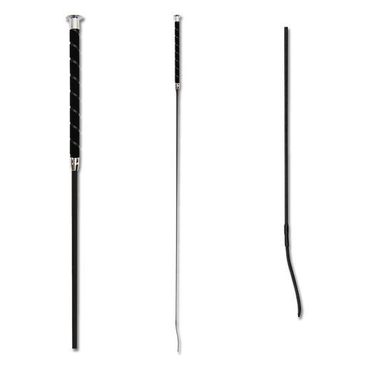 [142501-120] Fusta De Adiestramiento Mango Color Negro - 120 cm - Negro 