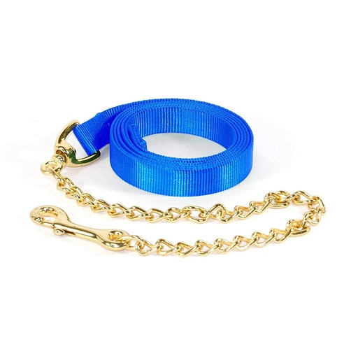 [17D24 BL] Halador De Nylon Con Cadena 24" - Azul - Azul 