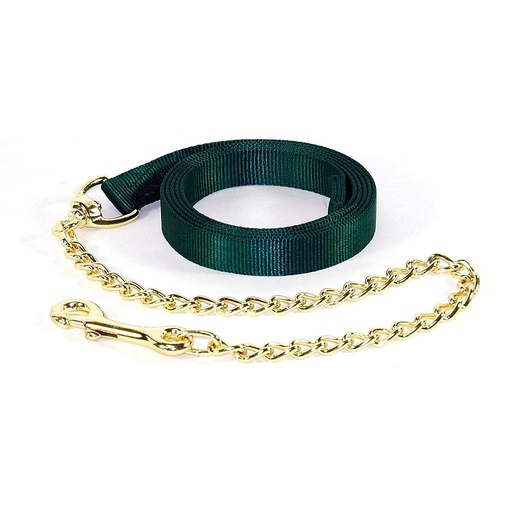 [17D24 DG] Halador De Nylon Con Cadena 24" - Verde Oscuro - Verde Oscuro 