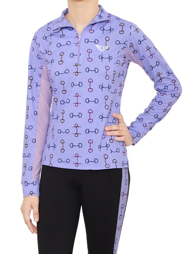 [100034-468-XL] Blusa Para Entrenamiento Manga Larga Blue Snaffle Bits - XL