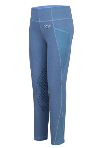 [100974-533_1375_XL] Leggings TuffRider EquiCool Minerva - XL - Azul - Niña